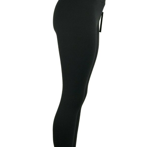 Solid Black Yoga Waistband Leggings Multiple Sizes - Picture 2 of 3